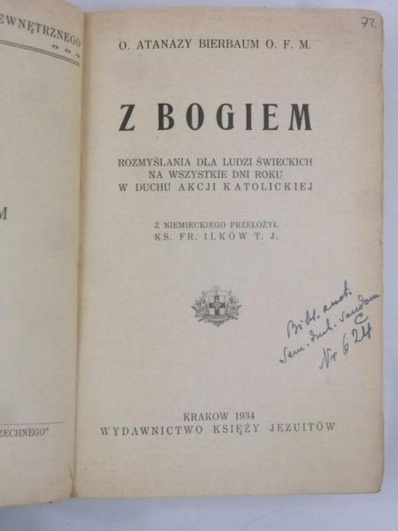 Bierbaum Atanazy - Z Bogiem, 1934 r.