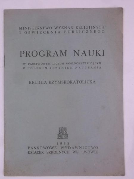 Program nauki, 1938 r.