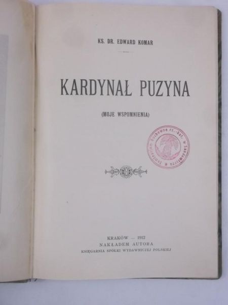 Kardynał Puzyna, 1912 r.