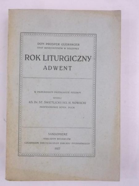 Rok Liturgiczny Adwent, 1927 r.