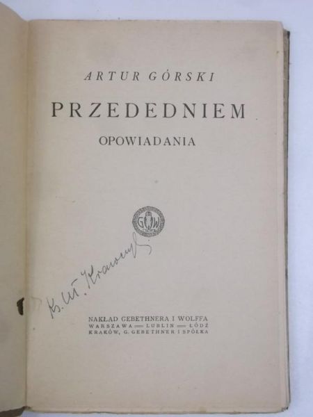 Przededniem, 1918 r.