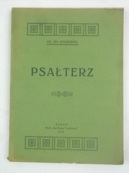 Wiśniewski Jan - Psałterz, 1918 r.