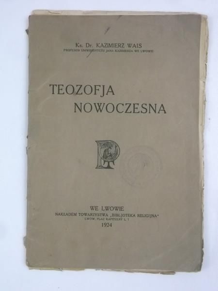 Teozofja nowoczesna, 1924 r.