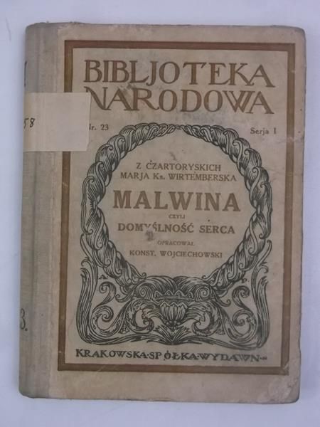 Malwina czyli domyślność serca, 1920 r.