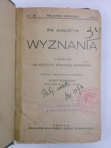 Wyznania, 1929 r.