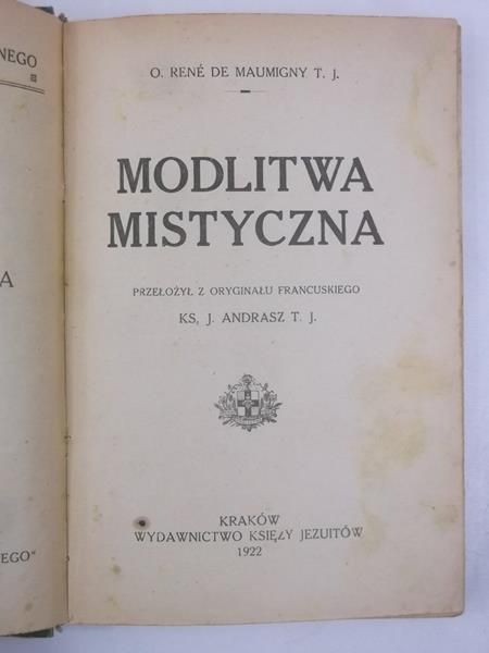 Maumigny de Rene - Modlitwa mistyczna, 1922 r.
