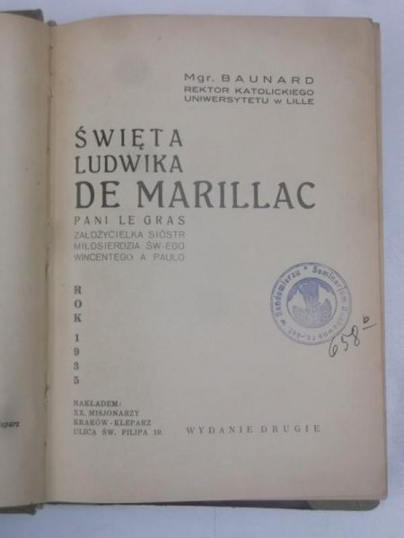 Baunard - Święta Ludwika De Marillac, 1934 r.