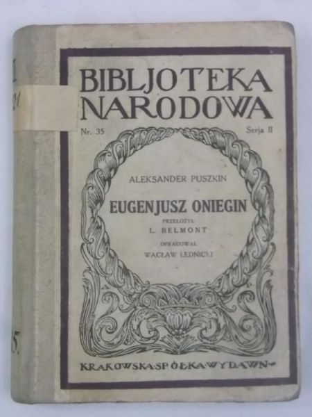 Eugenjusz Oniegin, 1925 r.