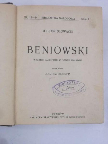 Beniowski, 1949 r.