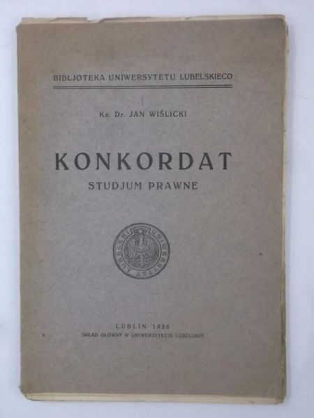 Konkordat Studjum prawne, 1926 r.