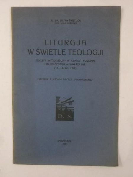 Liturgja w świetle teologji, 1929 r.