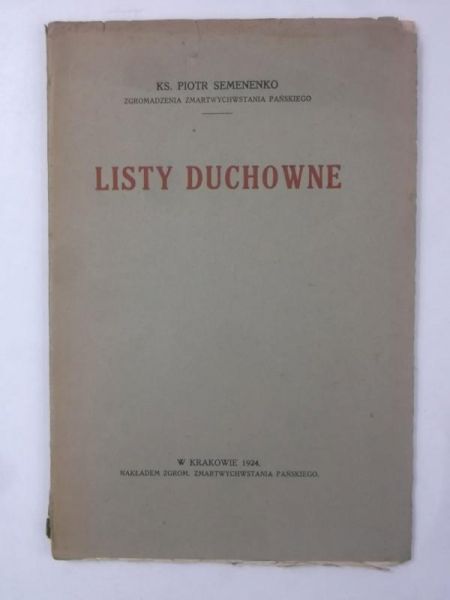 Listy duchowne, 1924 r.