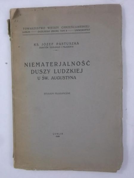 Niematerialność duszy ludzkiej, 1930 r.
