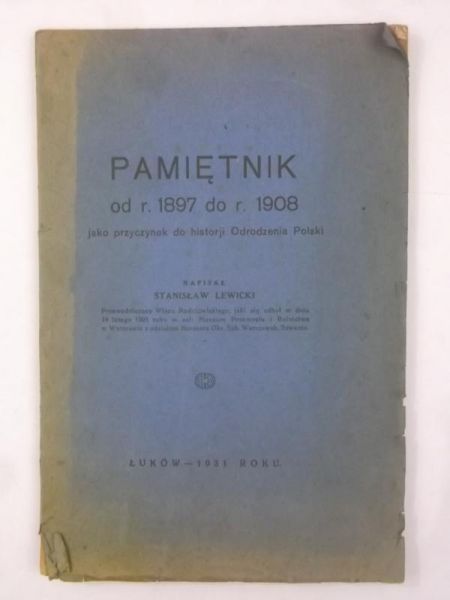 Lewicki Stanisław - Pamiętnik, 1931 r.