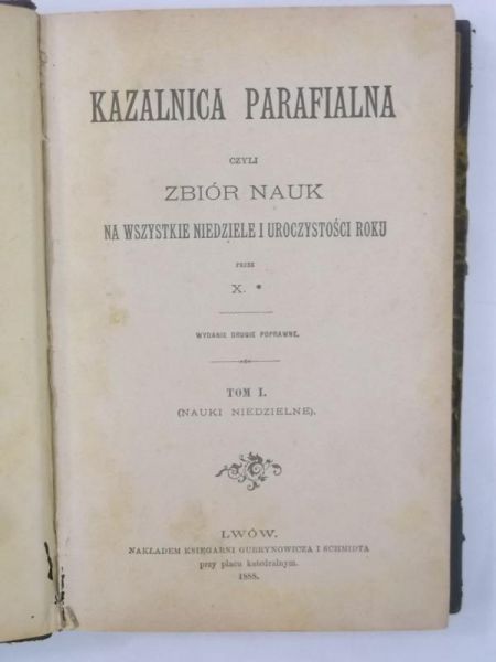 Kazalnica parafialna, Tom I, 1888 r.