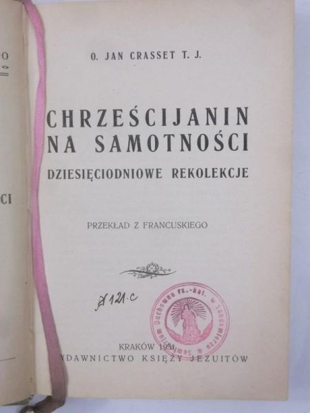 Crasset Jan - Chrześcijanin na samotności, 1931 r.