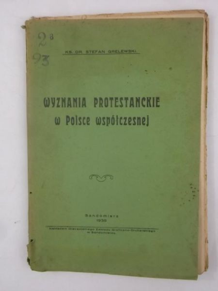 Grelewski Stefan - Wyznania protestanckie w Polsce współczesnej, 1935 r.
