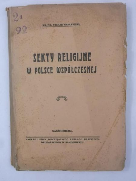 Grelewski Stefan - Sekty religijne w Polsce współczesnej, 1937 r.