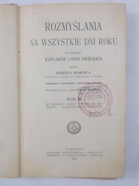 Rozmyślania na wszystkie dni roku, Tom II, 1907 r.