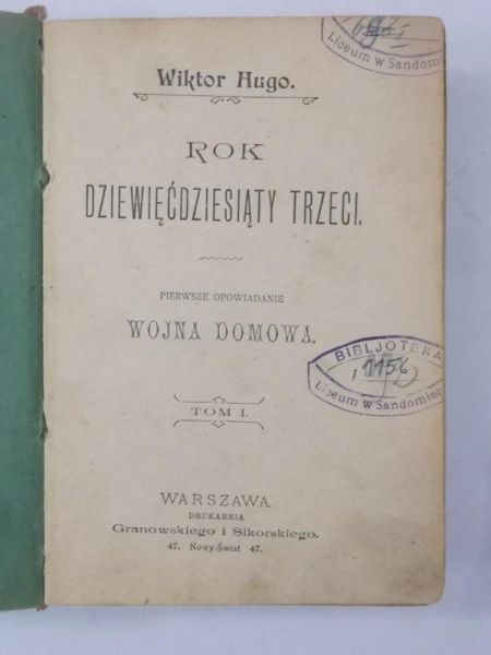 Rok dziewięćdziesiąty trzeci, 1898 r.