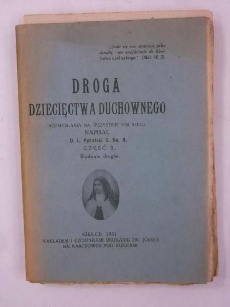 Droga dziecięctwa duchownego, 1931 r.