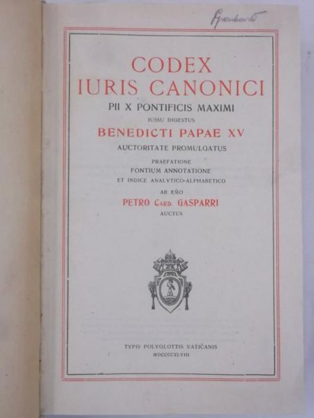 Codex Iuris Canonici, 1948 r.