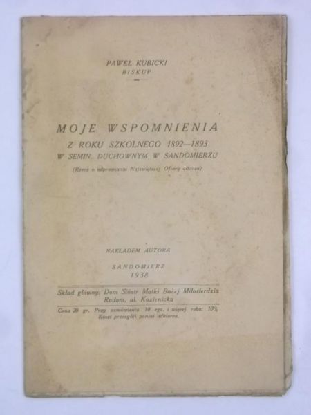 Moje wspomnienia, 1938 r.