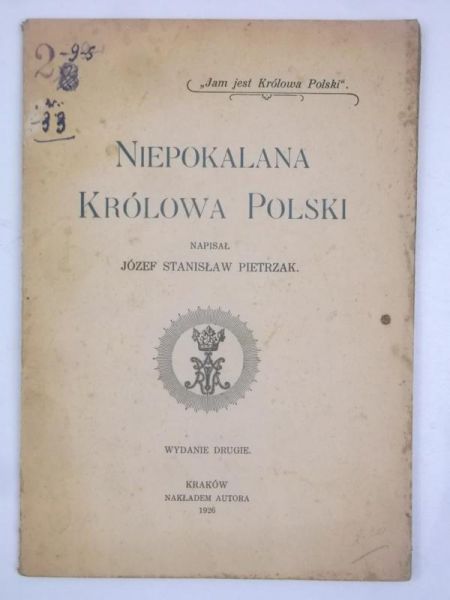 Niepokalana Królowa Polski, 1926 r.