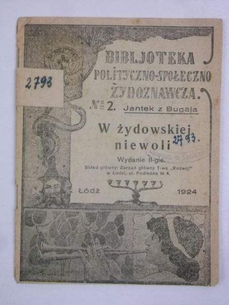 Kucharzyk Antoni - W żydowskiej niewoli, 1924 r.