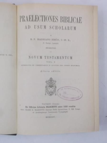 Praelectiones Biblicae ad Usum Scholarum, 1924 r.