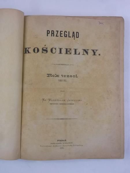 Przegląd kościelny, rok trzeci, 1882 r.