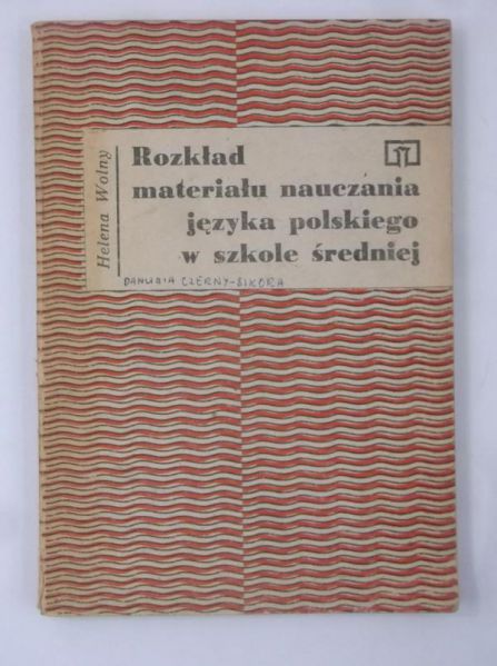 Rozkład materiału nauczania języka polskiego w szkole średniej