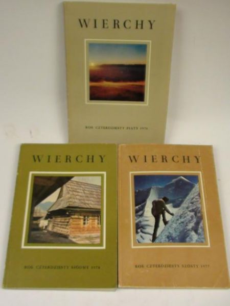Wierchy, 3 roczniki 1976, 1977, 1978