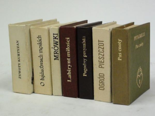 Pitigrilli, Aretino, Boccaccio, , Orłowski - Pas cnoty, Pogodny pesymista, Żywoty kurtyzan, O łajdactwach męskich, Ogród pieszczot, Mrówki, Labirynt miłości