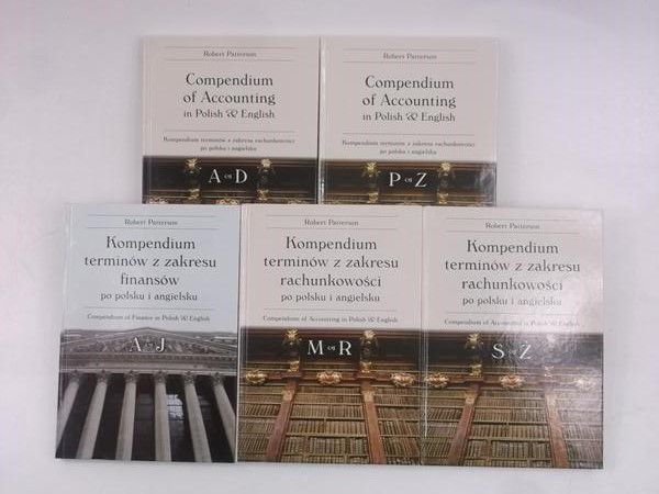 Kompendium terminów z zakresu finansów po polsku i angielsku, 5 tomów