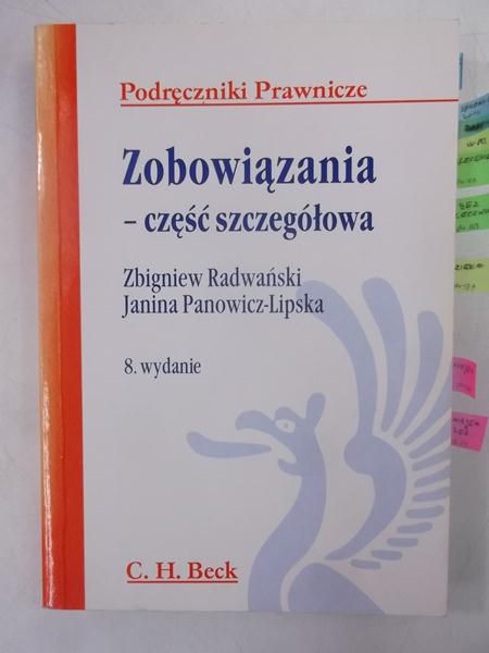 Zoobowiązania - część szczegółowa