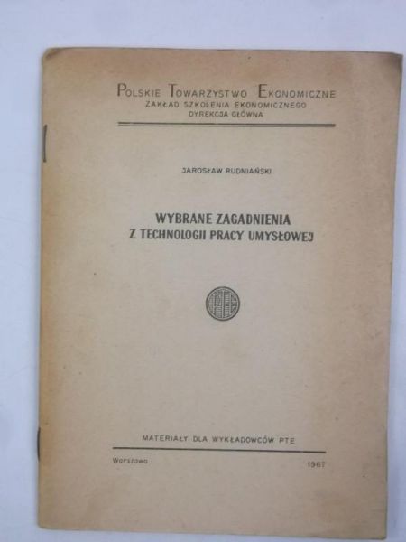 Wybrane zagadnienia z technologii pracy