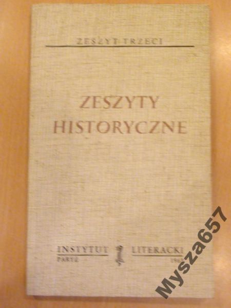 ZESZYTY HISTORYCZNE 3 Biblioteka Kultury 84