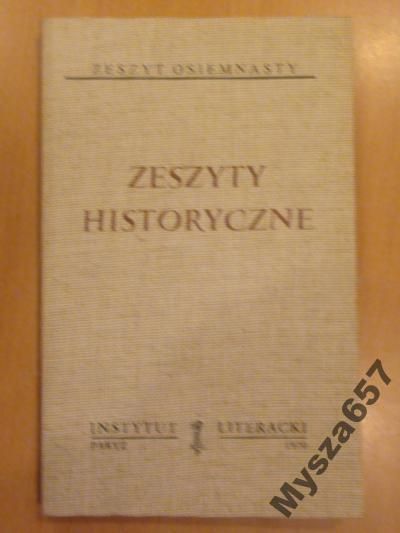 ZESZYTY HISTORYCZNE 18 Biblioteka Kultury 192