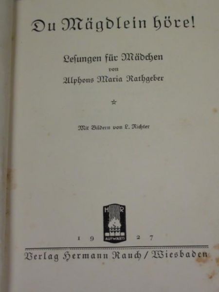 Du Mägdelein höre, 1927 r.