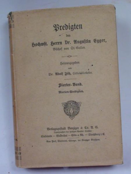 Augustin Egger - Predigten, 1913 r.