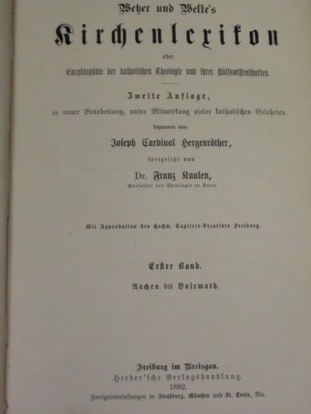 Weker und Weste's Kirchenlerition, 1882 r.