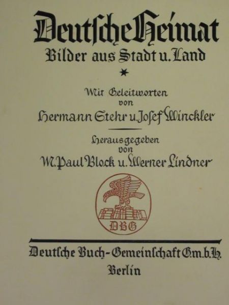 Stehr Hermann - Deutsche Heimat, 1926 r.