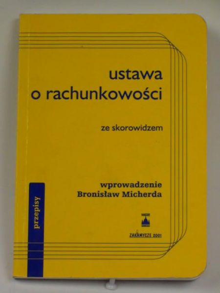 Micherda Bronisław (wpr.) - Ustawa o rachunkowości