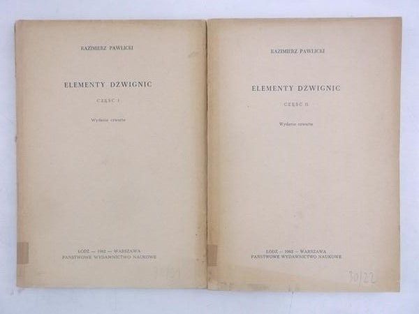 Pawlicki Kazimierz  - Elementy dźwignic, Część I-II