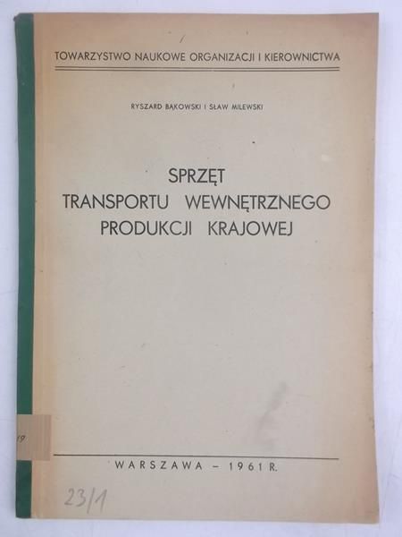 Sprzęt transportu wewnętrznego produkcji krajowej