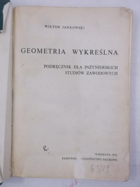 Jankowski Wiktor - Geometria wykreślna