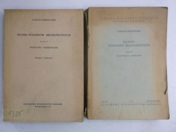Pierożyński Tadeusz - Silniki pojazdów mechanicznych, Część I-II