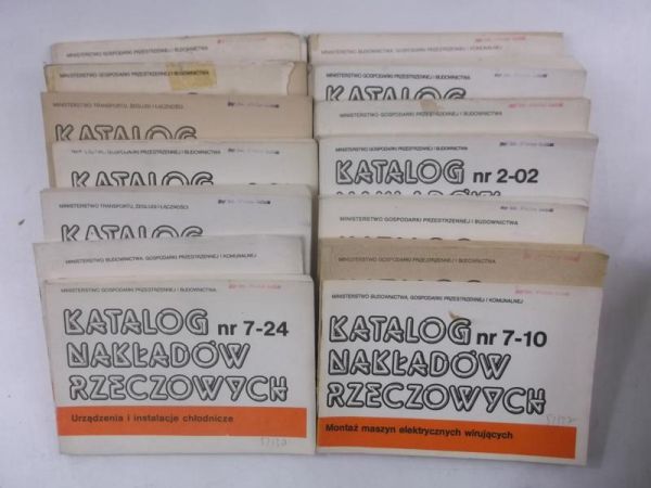 Katalog nakładów rzeczowych, 14 tomów