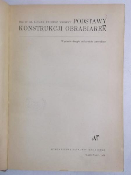 Podstawy konstrukcji obrabiarek